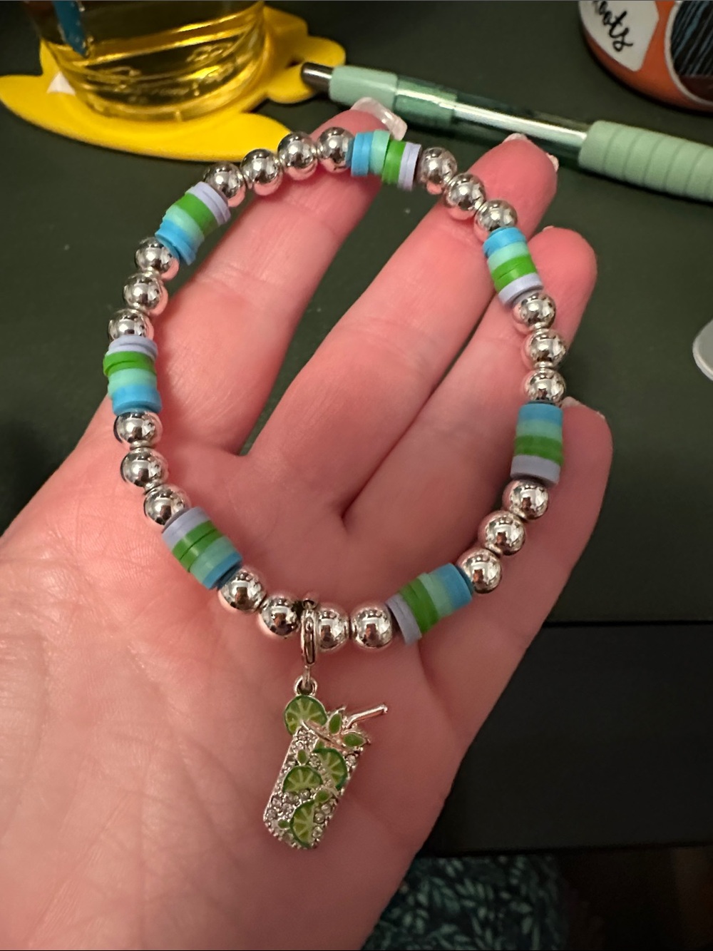 Bomb Party single bracelet- mojito removable charm